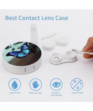 Buy Blue Butterfly Print Contact Lens Case | Durable Travel Lens Care Box for International Shipping - Buy Online on GoSupps.com