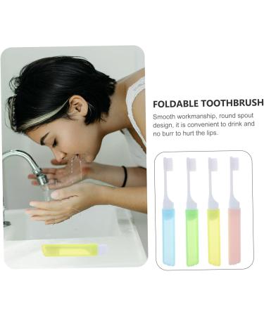 Minkissy Portable Folding Toothbrush - Travel-Safe Oral Hygiene Tool for Braces | Creative Manual Nylon Tooth Cleaning Brush - Buy Online on GoSupps.com
