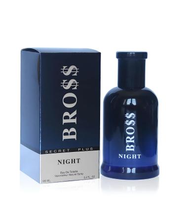 Bross Night Men's Cologne Timeless & Refined Scent With Citrus Spices And Woody Notes Elegant Long Lasting Fragrance 3.4Fl Oz For Daily Used Bross Night 3.4 Fl Oz (Pack of 1)