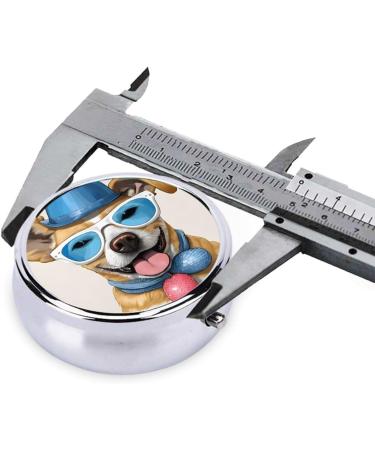 French Bulldog Mini Round Pill Box | 3-Compartment Travel Pill Organizer | Portable Medication Case for Home & Office - Buy Online on GoSupps.com