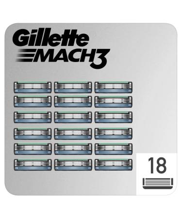Discontinued Gillette Mach3 razor blades for men letterbox-compatible packaging 18 pieces