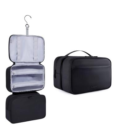 BAGSMART Toiletry Bag for Men, Hanging Travel Toiletry Organizer Large Dopp Kit for Men Water Resistant Travel Bag Shaving Bag for Toiletries Accessories, Black