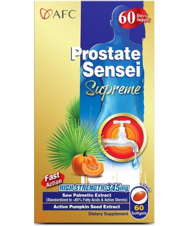 AFC Japan Prostate Sensei Supreme | Clinical Strength Saw Palmetto for Prostate Health | Reduce Frequent Urination | Better Bladder Emptying | 60-Day Supply - Buy Online on GoSupps.com