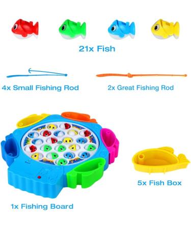Nuheby Fish Game Toy: Musical Fishing Rod Set for Kids - Toddler Toys Role Play Game for Boys and Girls Ages 3-6 - Buy Online on GoSupps.com