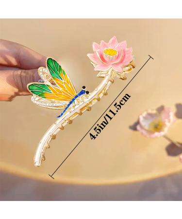 Dragonfly Hair Claw Clips Set - Large Metal Clips for Thick & Long Hair Styling - 3 Pcs Hair Accessories for Women & Girls - Buy Online on GoSupps.com