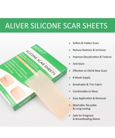 8pcs Silicone Scar Stickers for Effective Scar Repair | Lighten Caesarean Section Scars - International Shipping Available - Buy Online on GoSupps.com