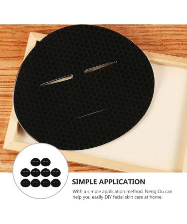 Beaupretty 10pcs DIY Black Facial Sheet - Natural Spa Skin Care Paper for Women & Girls | Disposable Skin Fiber Sheet - Buy Online on GoSupps.com