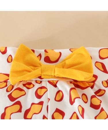Baby Girls Clothes Cow Letter Print Ruffled Tops & Pants Set | Infant Outfits 12-18 Months | White Giraffe Design - Buy Online on GoSupps.com