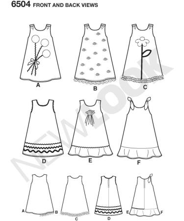 Simplicity 6504: Easy-to-Sew Sleeveless Girl's Dress Pattern Kit - Sizes 3-8 - Buy Online on GoSupps.com