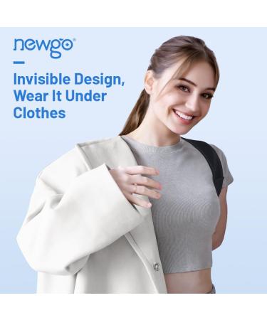 NEWGO Posture Corrector Back Brace - Adjustable Posture Support for Men & Women | Mid & Upper Spine Pain Relief | Breathable Design for Comfort - Buy Online on GoSupps.com
