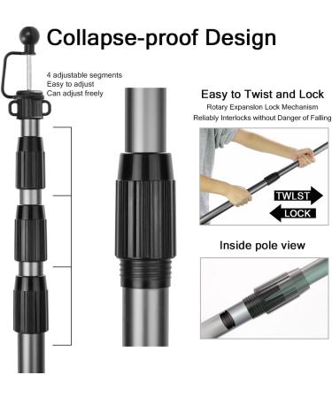 Adjustable Telescoping Tarp Poles - Lightweight Aluminum Camping Tent Poles for Hiking | Set of 2 with Storage Bag | 33.5-98.5in Silver - Buy Online on GoSupps.com