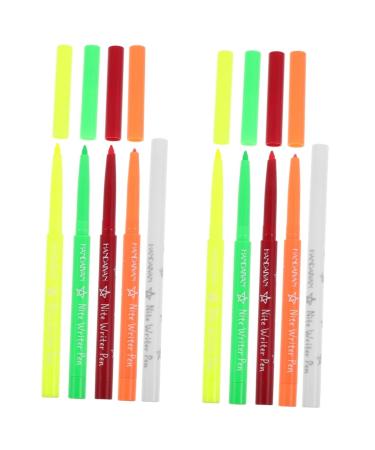Beavorty 10 Pcs Halloween Paint Pen Make up Highlighter Glow Eyeliner Pencil Fluorescence Liner Plastic 12.00X0.80X0.80CMx2pcs Assorted Colorx2pcs