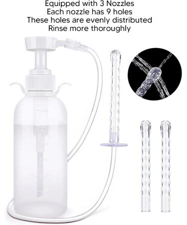 Reusable Vaginal Douche - Large Capacity 300ml Cleaner with 9 Holes Nozzles for Women - Eco-Friendly & Easy to Use - Buy Online on GoSupps.com