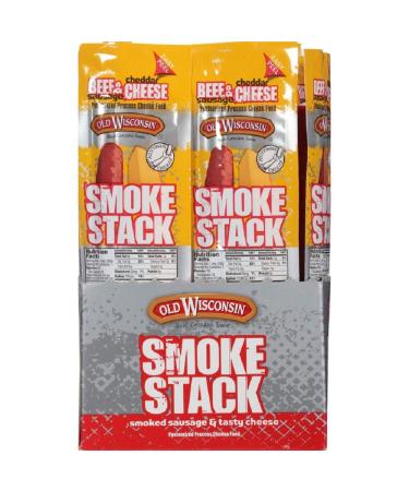 Old Wisconsin Beef Stick and Cheddar Cheese 1-Ounce (Pack of 18) - Premium Beef Sausage with Real Cheddar Cheese - Buy Online on GoSupps.com