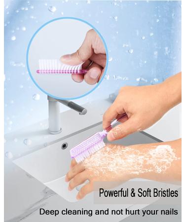 20pcs Nail Brushes for Fingernail & Toe Cleaning - Handle Grip Nail Brush Kits for Men & Women - Multicolor - Buy Online on GoSupps.com