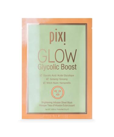 Pixi Beauty Skintreats Glow Glycolic Boost Brightening Infusion Beauty Sheet Mask 3 Sheets 0.80 oz (23 g) Each