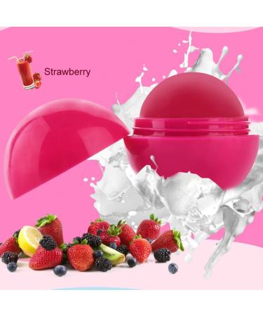 Natural strawberry moisturizing lip balm smooth ball 5ml Red - Buy Online on GoSupps.com
