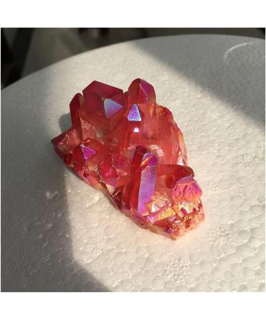 Crystal Hole 50-100g Rare Beautiful red Flame Aura Quartz Crystal Cluster Specimen Crystal Hole - Buy Online on GoSupps.com