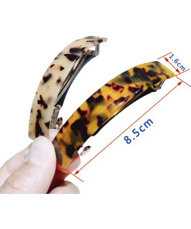 Hair Barrette 2 Pack Hair Claw Hair Barrette for Women Tortoiseshell Hair Clips for Party Travel Banquet Daily Usage Wedding Dancing Birthday Valentines Day Gifts  - Buy Online on GoSupps.com