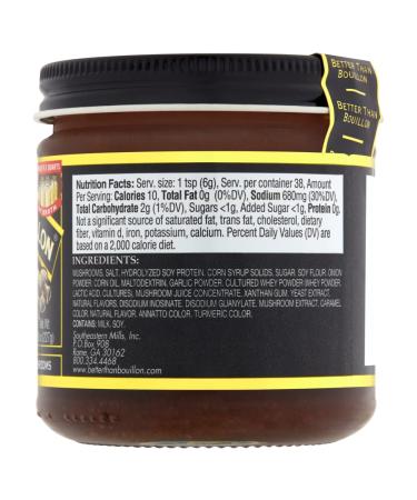 Better Than Bouillon Premium Mushroom Base 8 oz - Pack of 2 | Seasoned & Concentrated | Makes 9.5 Quarts | 38 Servings - Buy Online on GoSupps.com