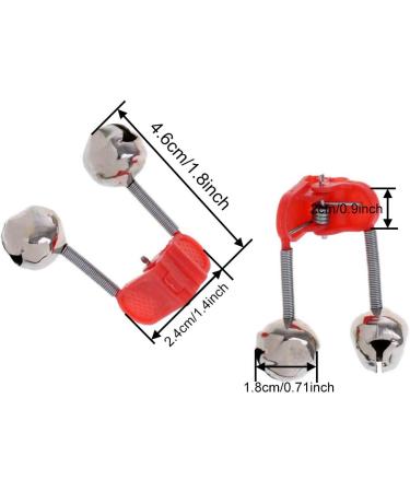 COMOK Plastic Clamp Fishing Rod Alarm Dual Alert Bells - Red Fishing Accessory (70PCS) - Buy Online on GoSupps.com