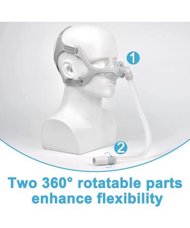 2 Packs Respironics Wisp Replacement Tube Assembly - Short Tube, Elbow, Swivel - Medihealer CPAP Supplies - Buy Online on GoSupps.com