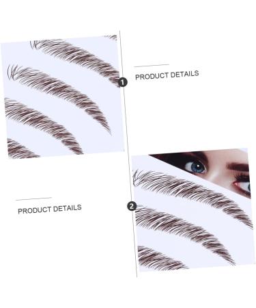 OHPHCALL 20 Pcs Eyebrow Stickers Authentic Eyebrows Stickers Eyelash Brown Water Transfer Paper with Soy Ink 21x15cmx5pcs Brownx5pcs - Buy Online on GoSupps.com