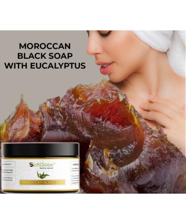 Buy Moroccan Black Soap with Eucalyptus Oil - Natural Exfoliating Cleanser for Glowing Skin - Buy Online on GoSupps.com