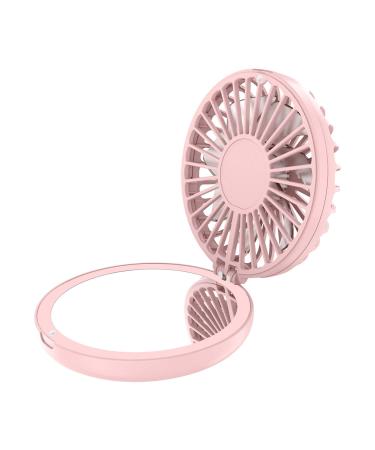 Cellet 3 Speed Portable Mini Fan and Compact Mirror  Folding USB Rechargeable Cosmetic Beauty Air Cooling Fan.