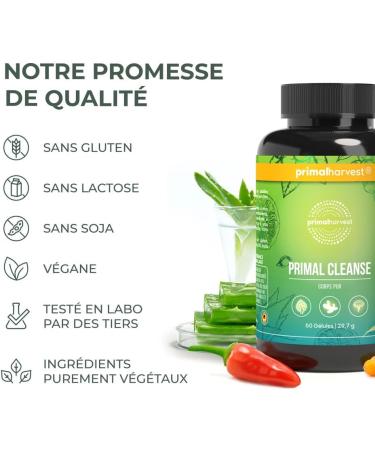 Primal Harvest Pure Body - (1 capsule per day) - Detox of the intestines - Plants for the intestines - Active ingredient SLENDACOR - Healthy weight management - Spirulina powder - Buy Online on GoSupps.com