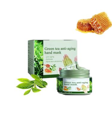 Green Tea Anti-Wrinkle Hand Mask 50g, Green Tea Moist Repair Hand Mask, Green Tea Peel Off Hand Wax Mask, Moisturizing Exfoliating Nourishing Skin