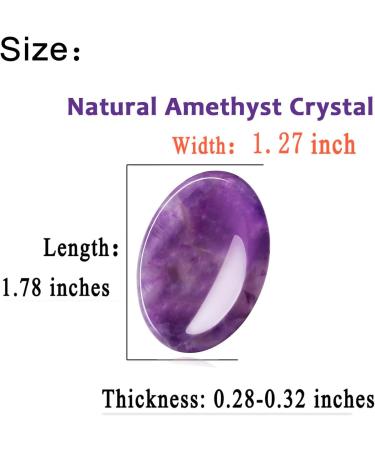 XIANNVXI Amethyst Worry Stone - Healing Gemstone for Anxiety Relief & Meditation - Buy Online on GoSupps.com