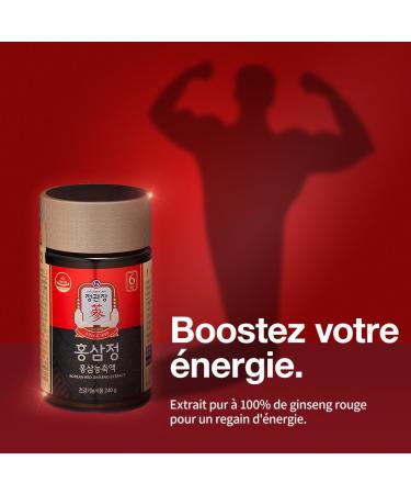 Jung Kwan Jang 100% Korean Red Ginseng Extract Compounds 240g Natural Energy Booster Immune Support & Stress Relief/Sugar & Caffeine Free - Buy Online on GoSupps.com