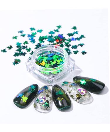 Maple Leaf Nail Art Sequins Maple Leaf Nail Glitters Stickers Autumn Nail Sequins for Nail Art 4 Colors - Buy Online on GoSupps.com
