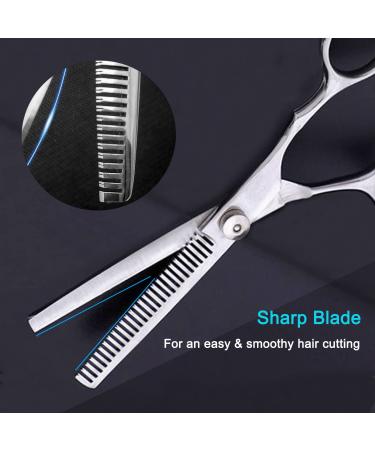 Professional Hair Thinning Shears & Cutting Scissors Set with Adjustable Tension Screw - 6.7 Inches + Bonus Wipe Cloth - Buy Online on GoSupps.com