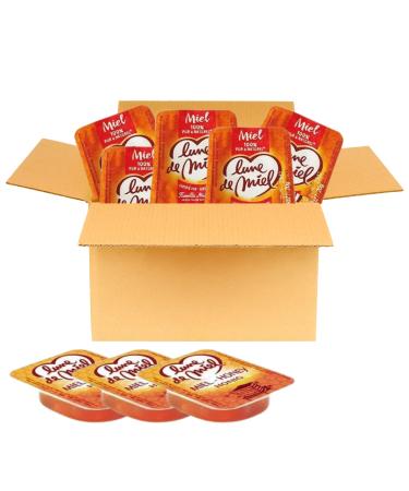 LUNE DE MIEL | 60 Barquettes de miel | Portions Individuelles de 20 grammes