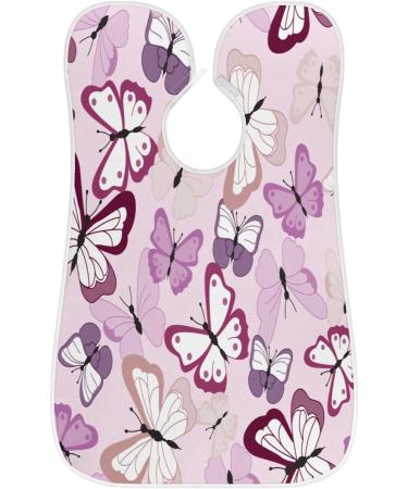 Beard Bib Apron for Men - Non-Stick Waterproof Hair Catcher Cape for Grooming & Trimming | Butterfly Painting Design - Buy Online on GoSupps.com