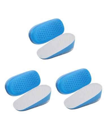 Healvian 3 Pairs Gel Heel Wedge Elevator Insoles Mens Height Increasing Insoles Shoe Lift Inserts Half High Insole Height Increase Insoles for Men Heel Lift Inserts Inner Cushion Damping