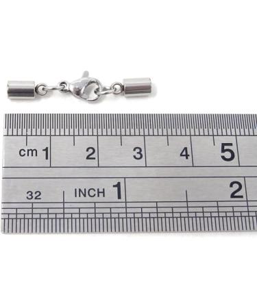 Honbay 10PCS 3mm Stainless Steel Leather Cord End Caps with Lobster Clasp for Jewelry Making - Buy Online on GoSupps.com