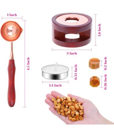 Sealing Wax  Paxcoo 312pcs Sealing Wax Kit with Wax Seal Beads  Wax Seal Warmer  Wax Spoon and Tealight Candles for Wax Stamp Letter Sealing Gold - Buy Online on GoSupps.com