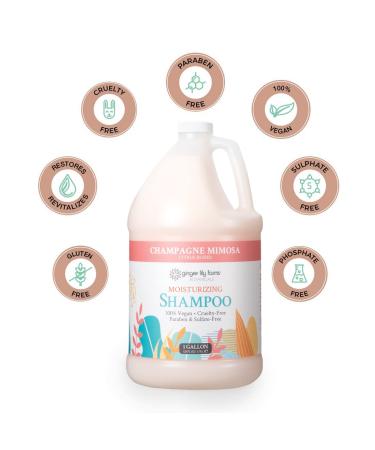 Ginger Lily Farms Moisturizing Shampoo - Champagne Mimosa Vegan & Cruelty-Free 1 Gallon Refill for All Hair Types - Buy Online on GoSupps.com