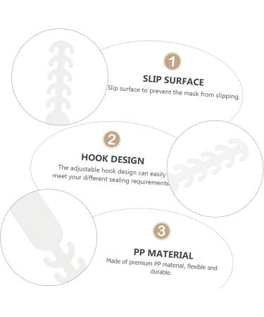 Minkissy 20 Pack Mask Clips - Adjustable Face Mask Hooks for Comfort & Hearing Protection | Cable Buckle Adaptation for Perfect Fit - Buy Online on GoSupps.com