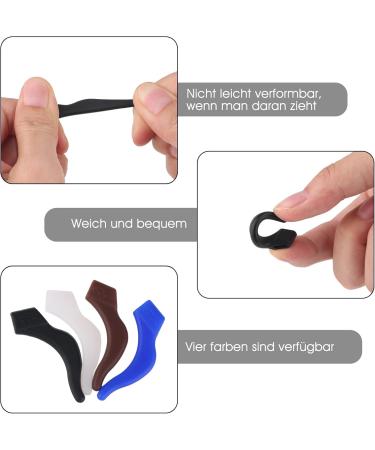24 Pairs Durable Anti-Slip Glasses Ears - Silicone Holders for Sunglasses & Reading Glasses | Comfortable Slide Stop Solution - Buy Online on GoSupps.com