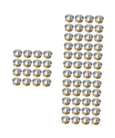 Adocarn 100 pieces of wax melting shell Hair removal tool container Wax salum melting bowl wax heating bowl household tools chocolate warmer chocolate melting pot 5x5cmx4pcs goldenx4st