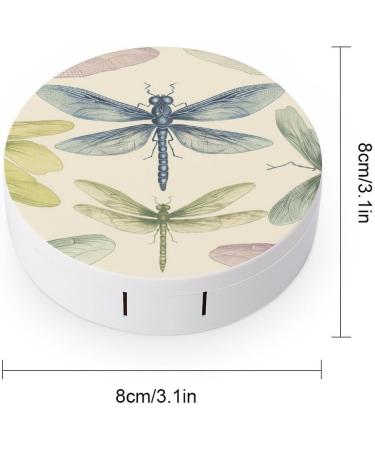 Contact Lens Case - Dragonfly Drawing Print | Travel & Care Box for Contact Lenses - Buy Online on GoSupps.com