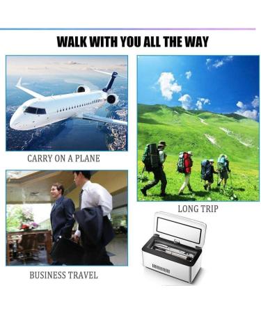 Insulin Cooler Refrigerated Box Medicine Box Refrigerator Mini Electric Portable Travel Car Refrigerated Medicine Chest Ice Diabetic Syringe Case Home Battery*1 Battery*2 - Buy Online on GoSupps.com