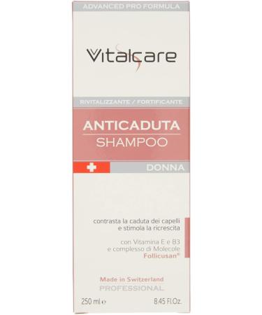  DIAMOND INTERNATIONAL Vitalcare | Swiss Anti-hair loss shampoo for women revitalizing and strengthening shampoo combats hair loss with vitamins E B3 and follic acid complex 250 ml - Buy Online on GoSupps.com