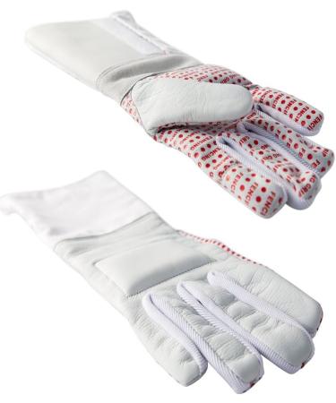 Pro-Style Dual Layer Padded Fencing Glove - Washable with Anti-Slip Coating | FIE Approved Right Hand Glove - White Large - Buy Online on GoSupps.com