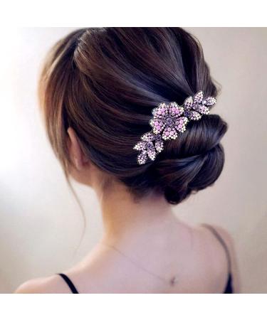 Yusier Flower Rhinestone Hair Comb Set for Women - Bridal Wedding Hair Accessories - Buy Online on GoSupps.com