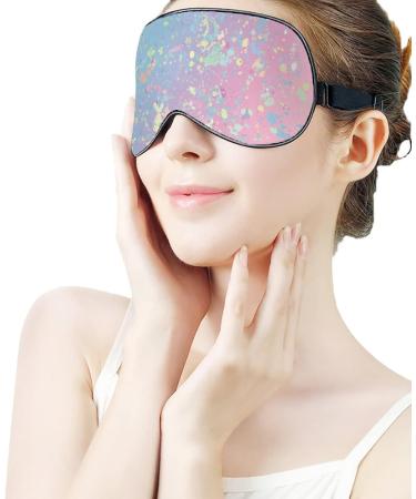 Fantasy Colorful Paint Splash Sleep Mask for Women | Adjustable Eye Shades with Elastic Strap - Shop Now - Buy Online on GoSupps.com